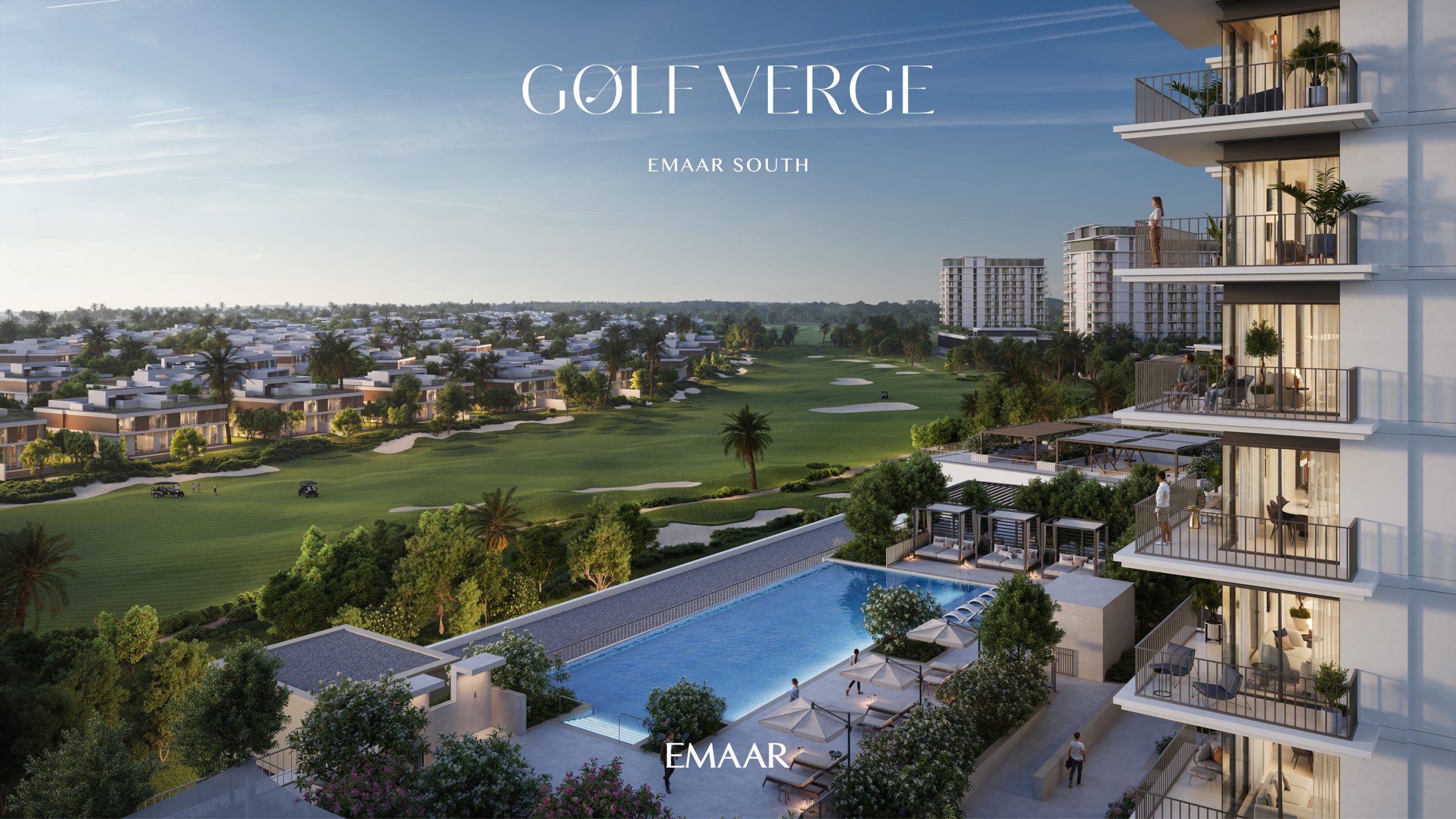 Golf Meadow infinity pool and fairway view